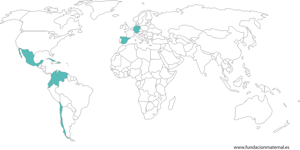 Mapa del mundo con el uso de la EDA